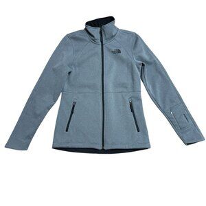 THE NORTH FACE JACKET APEX RISOR WOMENS XS GRAY SOFT SHELL FLEECE LINED OUTDOOR